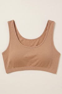 Zivame Farm Lore Knit Cotton Knee Length Nightdress With In Built Slip On Bra - Burnt Brick — thumbnail 6